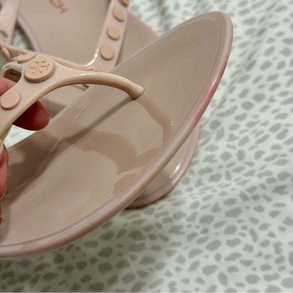 Tory Burch Studded Jelly Thong Sedona Rose Pink Sandals Slides Size 9 - Picture 8 of 8